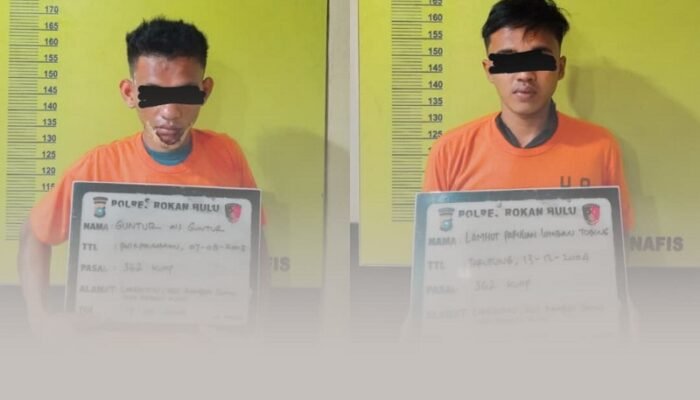Resmob Polres Rohul Tangkap Dua Pelaku Curanmor, Satu Masih DPO