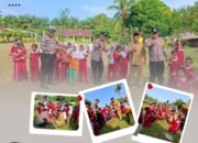 Polsek Kunto Darussalam Tanam Pohon di Sekolah, Wariskan Alam Lestari untuk Anak Cucu