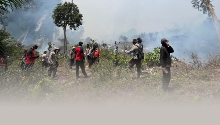 Kapolres Rohul Libatkan Seluruh Perwira Padamkan Karhutla di Rokan IV Koto dan Rambah