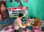 Sakit Menahun, Warga Pinang Sebatang Terima Bantuan Sembako dari Polsek Tualang