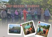 Wujudkan Green Policing, Polres Rokan Hulu Sambangi SMPN 7 Rambah Gelar Penanaman Pohon
