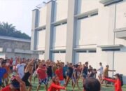 Senam Sehat di Lapas Narkotika Rumbai, WBP Kian Bugar dan Kompak