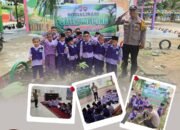 Bhabinkamtibmas Kepenuhan Tanam Pohon di TK An-Nur, Wujudkan Program Penghijauan Kapolda Riau