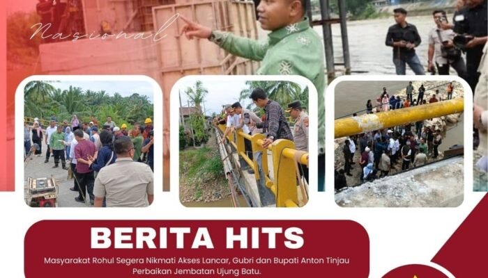 Masyarakat Rohul Segera Nikmati Akses Lancar, Gubri dan Bupati Tinjau Perbaikan Jembatan Ujung Batu