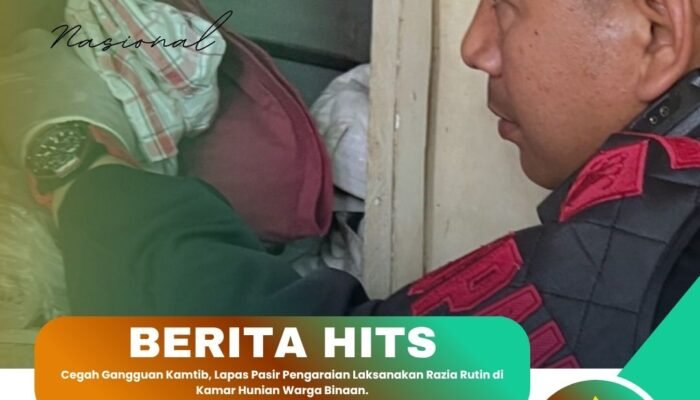 Cegah Gangguan Kamtib, Lapas Pasir Pengaraian Laksanakan Razia Rutin di Kamar Hunian Warga Binaan