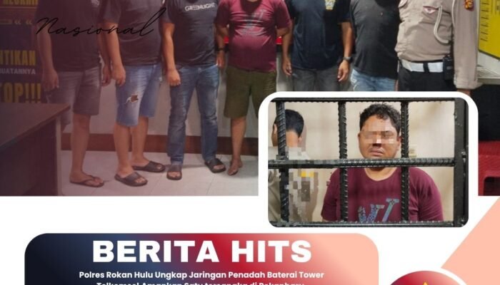 Polres Rokan Hulu Ungkap Jaringan Penadah Baterai Tower Telkomsel,Amankan Satu tersangka di Pekanbaru