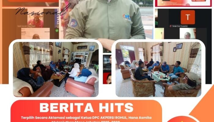 Terpilih Secara Aklamasi sebagai Ketua DPC AKPERSI ROHUL, Hana Asmita Melanjutkan Masa Jabatan 2025-2030