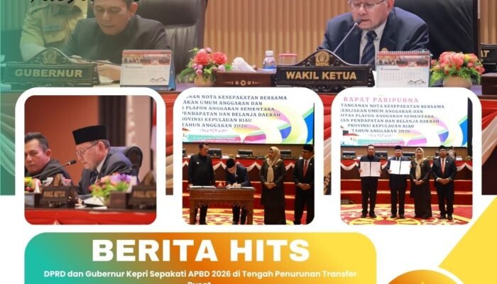 DPRD dan Gubernur Kepri Sepakati APBD 2026 di Tengah Penurunan Transfer Pusat
