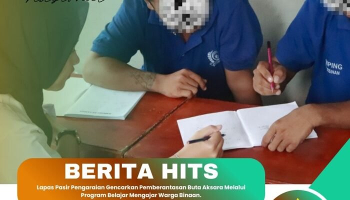 Lapas Pasir Pengaraian Gencarkan Pemberantasan Buta Aksara Melalui Program Belajar Mengajar Warga Binaan