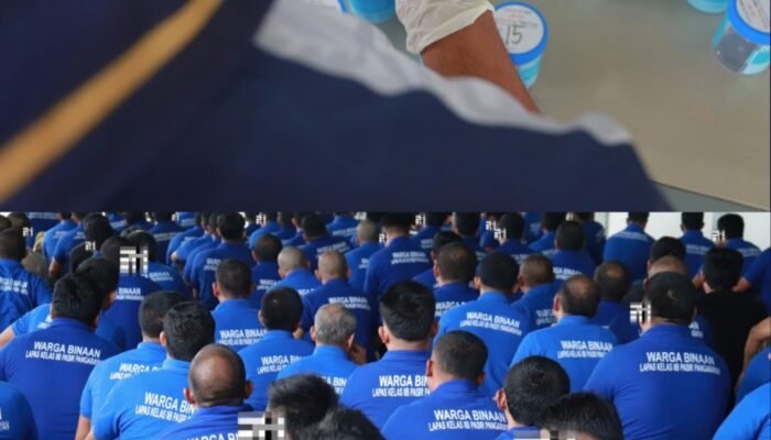 Sinergi Lapas dan Polri, Lapas Pasir Pangarayan Laksanakan Tes Urine bagi Warga Binaan