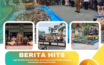 Jaga Moralitas dan Ketertiban, Wakil Bupati Rohul Pimpin Langsung Pemusnahan Barang Bukti 2025