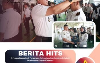 21 Pegawai Lapas Pasir Pengaraian Terima Kenaikan Pangkat, Satu Raih Penghargaan Pegawai Teladan