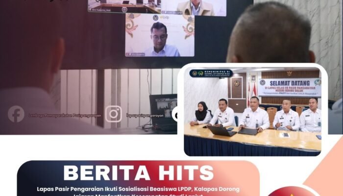 Lapas Pasir Pengaraian Ikuti Sosialisasi Beasiswa LPDP, Kalapas Dorong Jajaran Manfaatkan Kesempatan Studi Lanjut