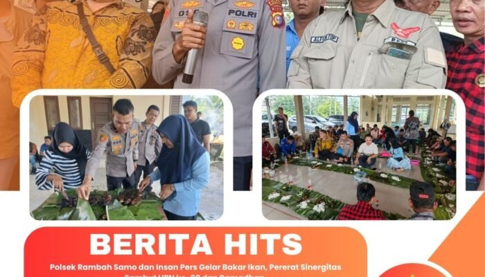 Polsek Rambah Samo dan Insan Pers Gelar Bakar Ikan, Pererat Sinergitas Sambut HPN ke-80 dan Ramadhan