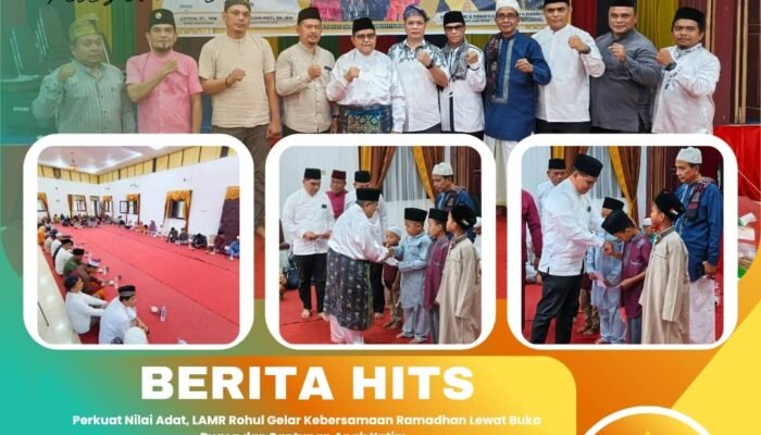Perkuat Nilai Adat, LAMR Rohul Gelar Kebersamaan Ramadhan Lewat Buka Puasa dan Santunan Anak Yatim