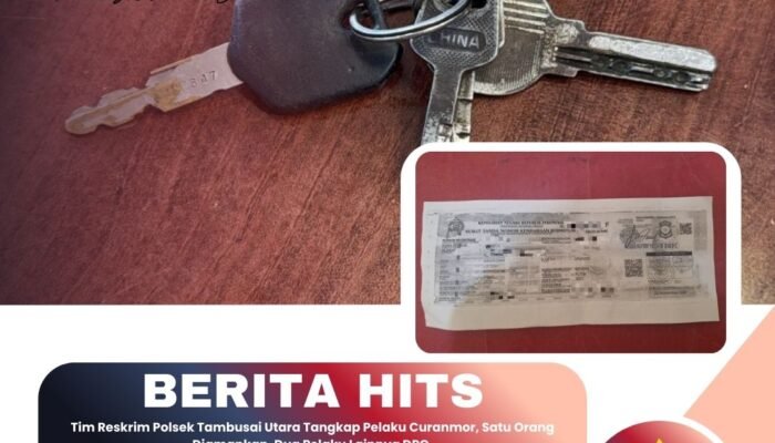 Tim Reskrim Polsek Tambusai Utara Tangkap Pelaku Curanmor, Satu Orang Diamankan, Dua Pelaku Lainnya DPO