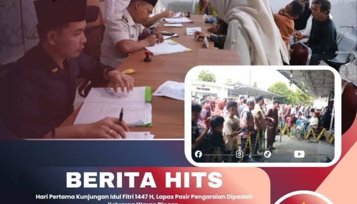 Hari Pertama Kunjungan Idul Fitri 1447 H, Lapas Pasir Pengaraian Dipadati Keluarga Warga Binaan