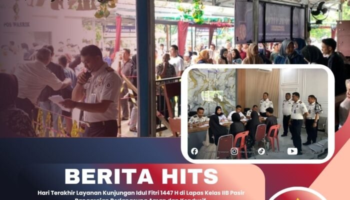 Hari Terakhir Layanan Kunjungan Idul Fitri 1447 H di Lapas Kelas IIB Pasir Pangaraian Berlangsung Aman dan Kondusif