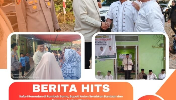 Safari Ramadan di Rambah Samo, Bupati Anton Serahkan Bantuan dan Tampung Aspirasi Warga
