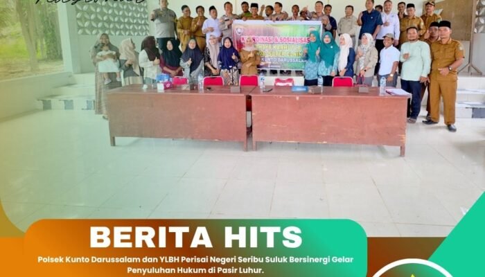 Polsek Kunto Darussalam dan YLBH Perisai Negeri Seribu Suluk Bersinergi Gelar Penyuluhan Hukum di Pasir Luhur