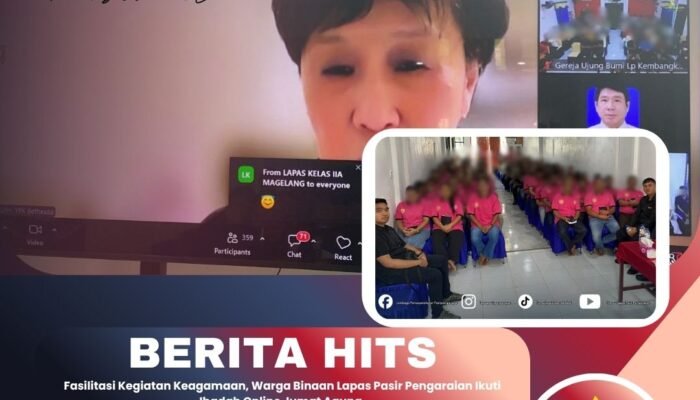 Fasilitasi Kegiatan Keagamaan, Warga Binaan Lapas Pasir Pengaraian Ikuti Ibadah Online Jumat Agung