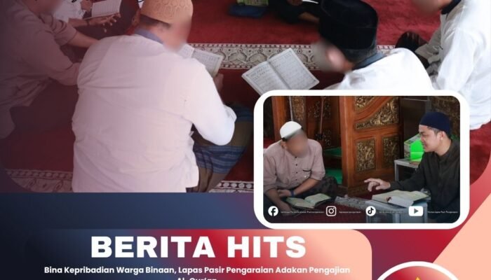 Bina Kepribadian Warga Binaan, Lapas Pasir Pengaraian Adakan Pengajian Al-Qur’an