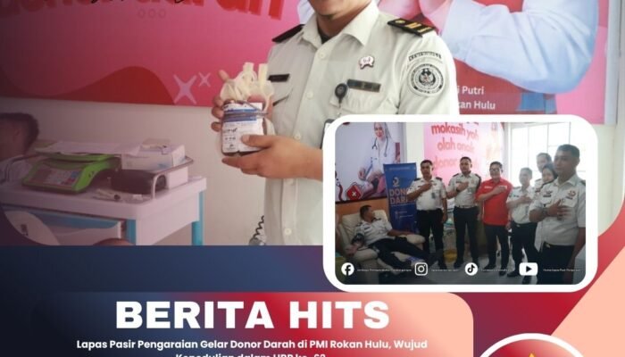 Lapas Pasir Pengaraian Gelar Donor Darah di PMI Rokan Hulu, Wujud Kepedulian dalam HBP ke-62