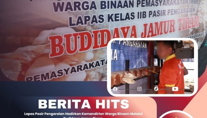 Lapas Pasir Pengaraian Hadirkan Kemandirian Warga Binaan Melalui Budidaya Jamur Tiram