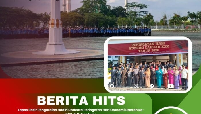 Lapas Pasir Pengaraian Hadiri Upacara Peringatan Hari Otonomi Daerah ke-XXX di Rokan Hulu