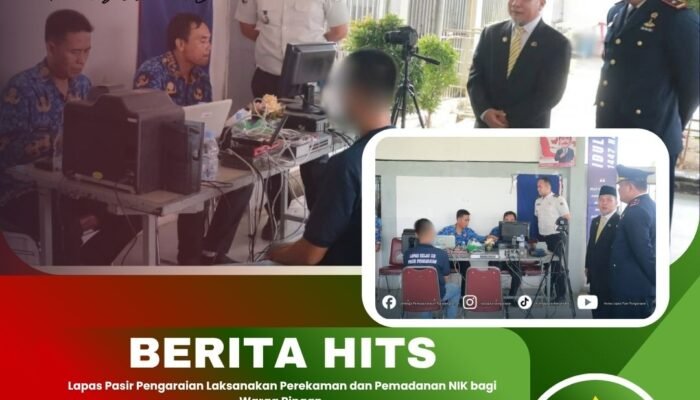 Lapas Pasir Pengaraian Laksanakan Perekaman dan Pemadanan NIK bagi Warga Binaan