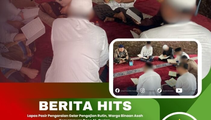 Lapas Pasir Pengaraian Gelar Pengajian Rutin, Warga Binaan Asah Kemampuan Baca Al-Qur’an