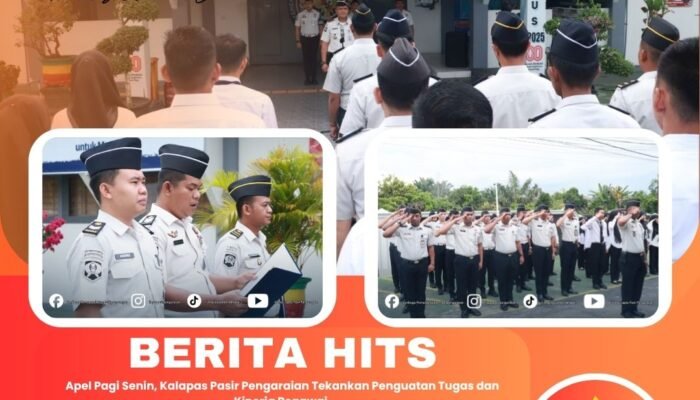 Apel Pagi Senin, Kalapas Pasir Pengaraian Tekankan Penguatan Tugas dan Kinerja Pegawai