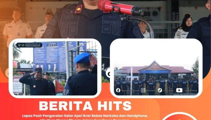 Lapas Pasir Pengaraian Gelar Apel Ikrar Bebas Narkoba dan Handphone, Libatkan Warga Binaan dalam Komitmen Bersama