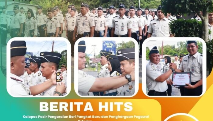 Kalapas Pasir Pengaraian Beri Pangkat Baru dan Penghargaan Pegawai Teladan