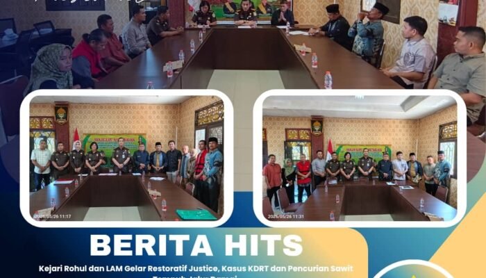 Kejari Rohul dan LAM Gelar Restoratif Justice, Kasus KDRT dan Pencurian Sawit Tempuh Jalur Damai