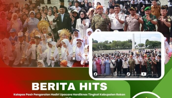 Kalapas Pasir Pengaraian Hadiri Upacara Hardiknas Tingkat Kabupaten Rokan Hulu