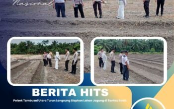 Polsek Tambusai Utara Turun Langsung Siapkan Lahan Jagung di Rantau Sakti