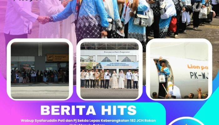 Wabup Syafaruddin Poti dan Pj Sekda Lepas Keberangkatan 182 JCH Rokan Hulu Menuju Batam