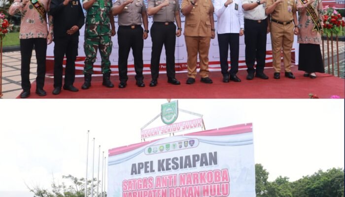 Kalapas Pasir Pengaraian Hadiri Apel dan Deklarasi Satgas Anti Narkoba Kabupaten Rokan Hulu Tahun 2026