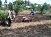 Polsek Tambusai Utara Turun Langsung Mengawal Ketahanan Pangan di Desa Pagar Mayang