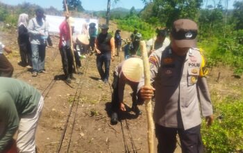 Polsek Rokan IV Koto Turun ke Desa Cipang Kiri Hilir Perkuat Ketahanan Pangan Nasional