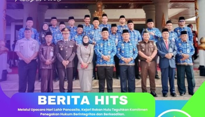 Melalui Upacara Hari Lahir Pancasila, Kejari Rokan Hulu Teguhkan Komitmen Penegakan Hukum Berintegritas dan Berkeadilan