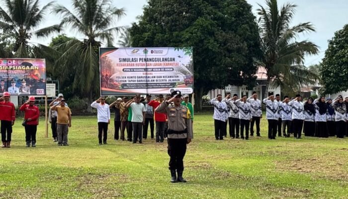 Polsek Kunto Darussalam Perkuat Kesiapsiagaan Karhutla Melalui Apel Bersama Lintas Sektor