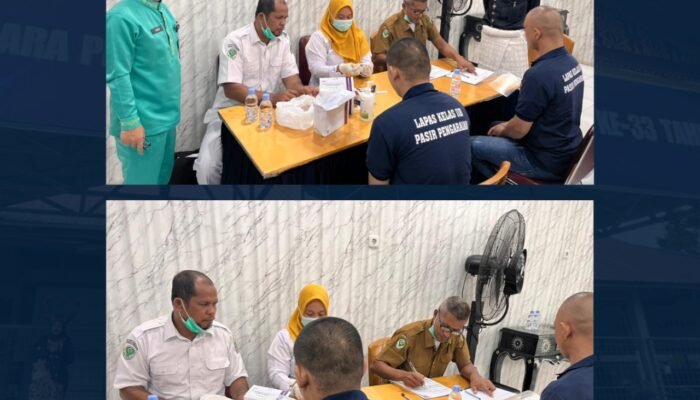 Wujudkan Lapas Sehat, Lapas Pasir Pangarayan dan RSUD Rokan Hulu Gelar Pemeriksaan Mobile VCT