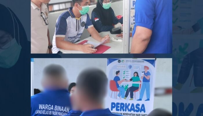 (PERKASA) Pemeriksaan Kesehatan Hari Sabtu, Lapas Pasir Pengaraian Terus Pantau Kesehatan Warga Binaan