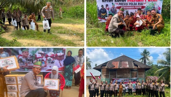 Polsek Rambah Menyapa Warga Sialang Jaya Melalui Ekspedisi Merah Putih Presisi