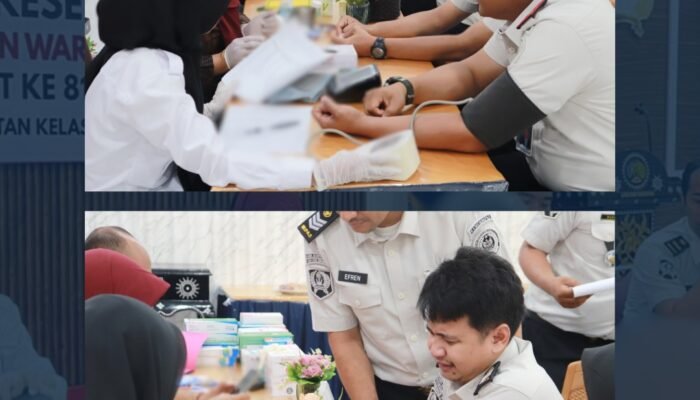 Lapas Kelas IIB Pasir Pengaraian Gelar Pemeriksaan Kesehatan Gratis bagi Pegawai dan Warga Binaan