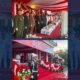 Kalapas Pasir Pengaraian Hadiri Upacara Penurunan Bendera HUT ke-81 Kemerdekaan RI di Kantor Bupati Rokan Hulu
