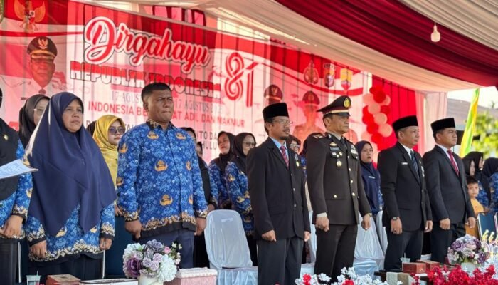 Polsek Kunto Darussalam Hadir di Tengah Masyarakat, Pastikan Kelancaran HUT ke-81 RI