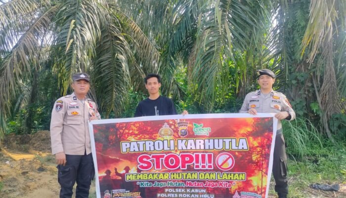Polsek Kabun Intensifkan Patroli Karhutla, Pastikan Wilayah Rawan Kebakaran Aman